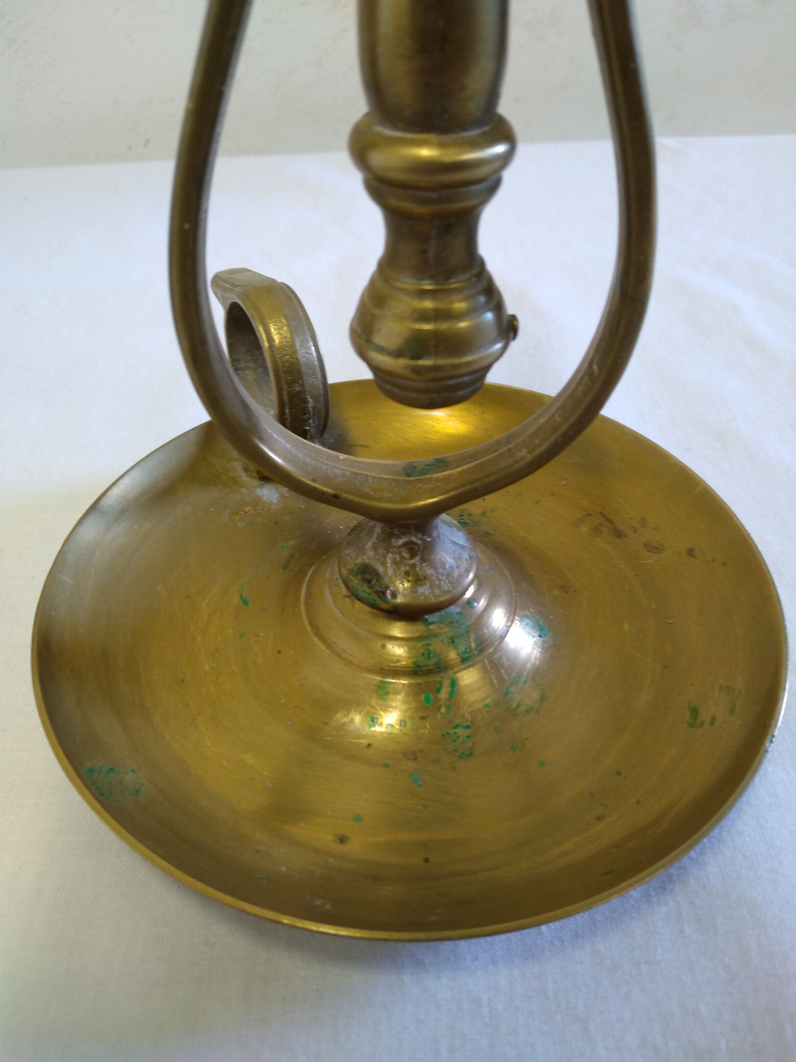 Brass rocking boat candle holder / cellar rat