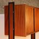 Wooden and metal modular vintage bookcase, 1960s