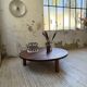 Table basse ronde tripode années 50