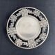 Vintage, round dish, silver metal, stylized leaf and rose decoration, French work, France