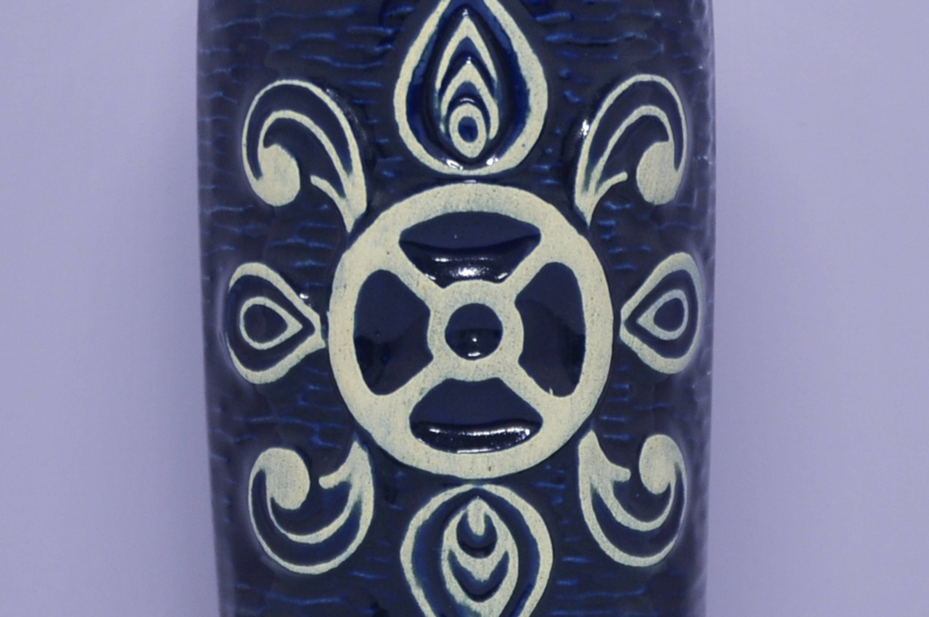 vintage blue & white West Germany vase Bay