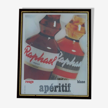 Publicité St Raphael rouge & blanc vintage