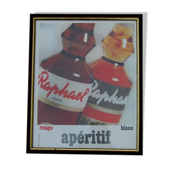 Publicité St Raphael rouge & blanc vintage