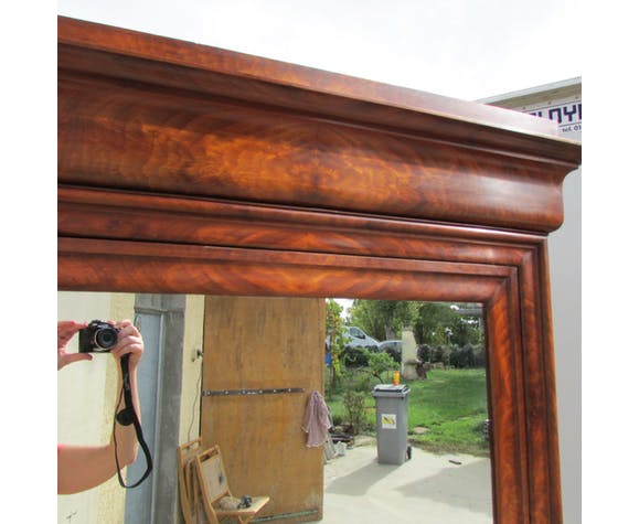 Mahogany one-piece ice cream cupboard cabinet