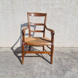 Paire de fauteuils Louis Philippe en châtaignier