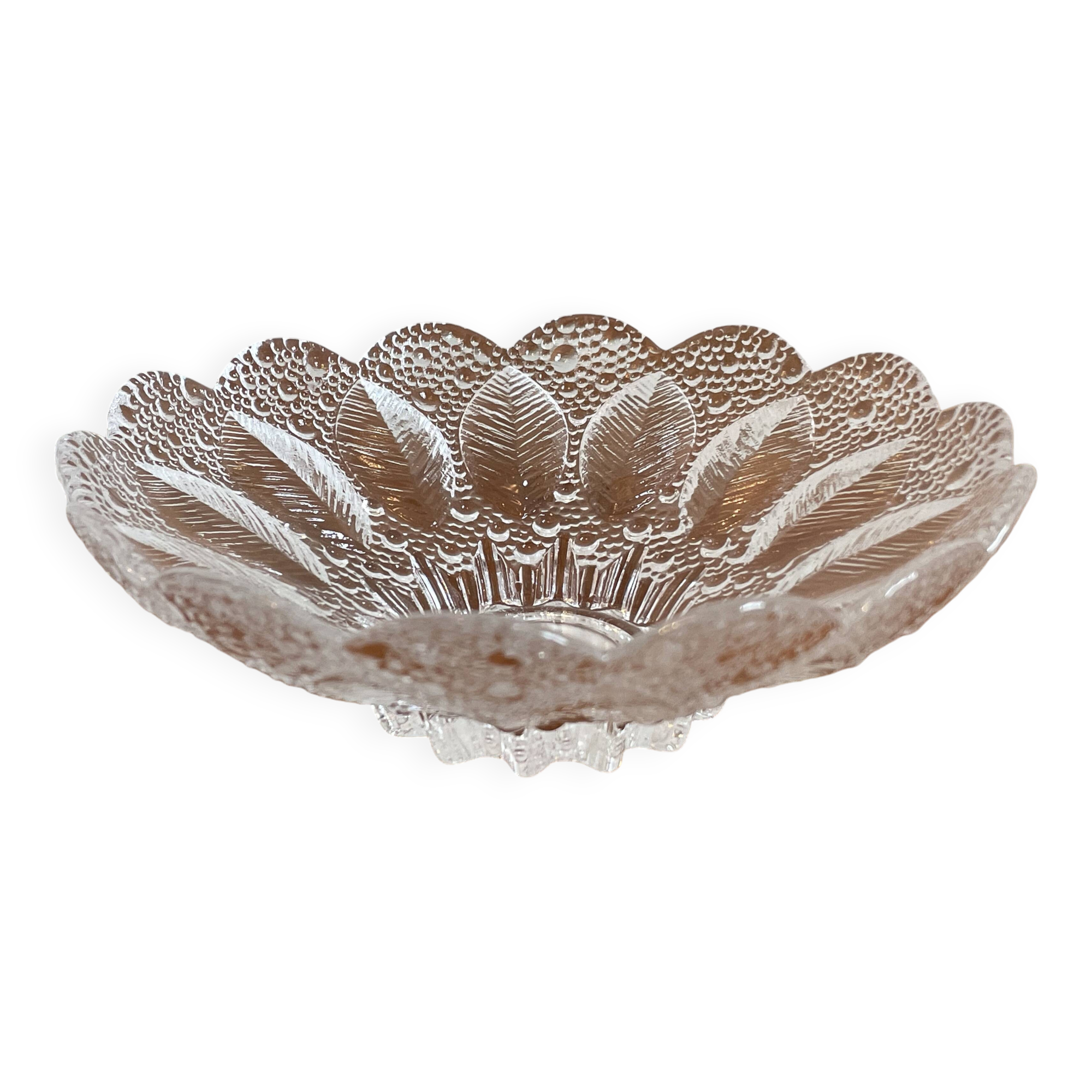 Lausitzer Glaswerke, East German (GDR) Crystal Glass Serving Bowl, Medea Design by R. Koschnick