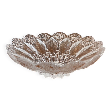 Lausitzer Glaswerke, East German (GDR) Crystal Glass Serving Bowl, Medea Design by R. Koschnick