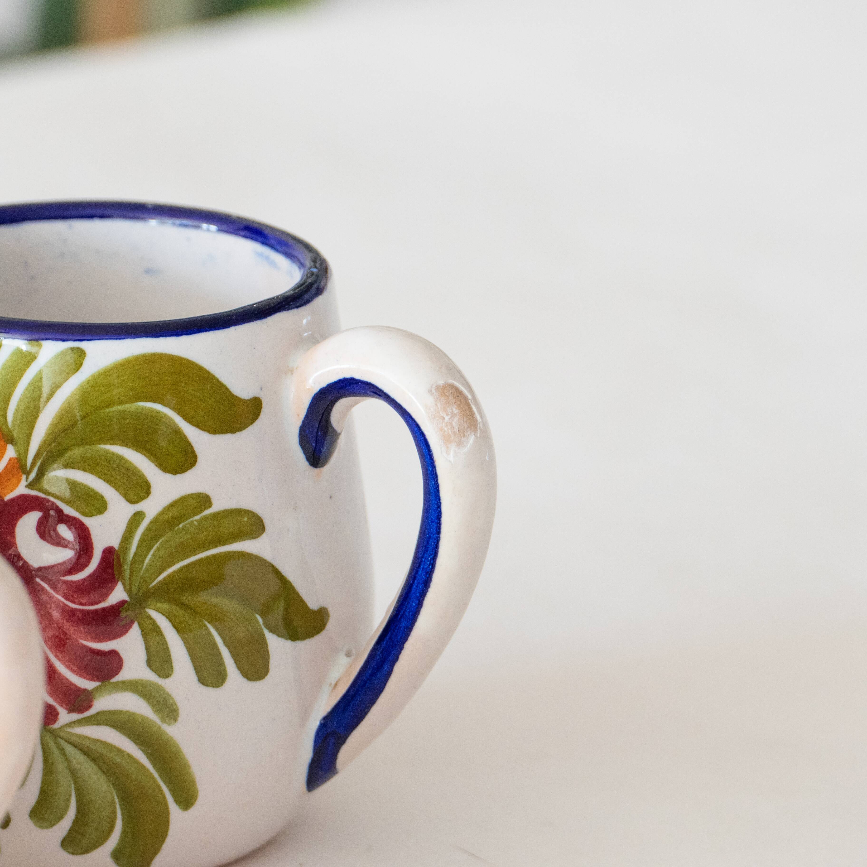 4 hand-painted handcrafted mugs