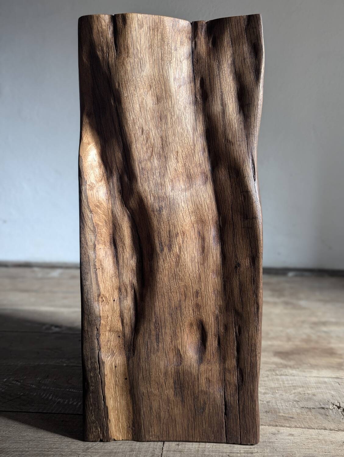 Antique oak pedestal