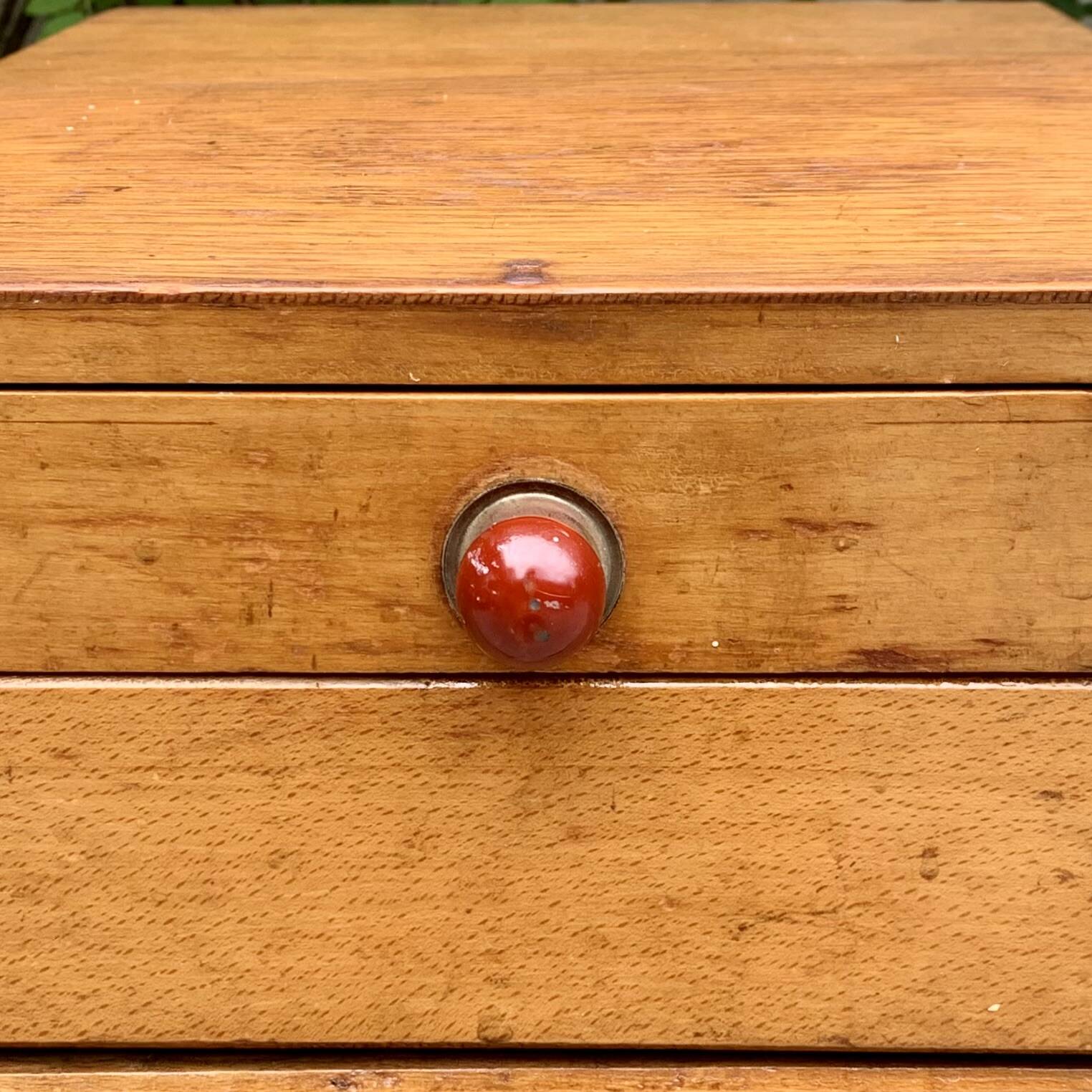 Old large wooden worker - Torck sewing box