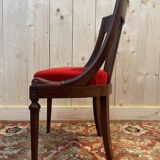 Set of 6 Empire Gondola chairs - Louis XVI in mahogany