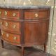 Louis XVI-style half-moon mahogany chest of drawers