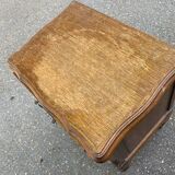 Table de chevet Louis XV en bois avec tiroir et niche