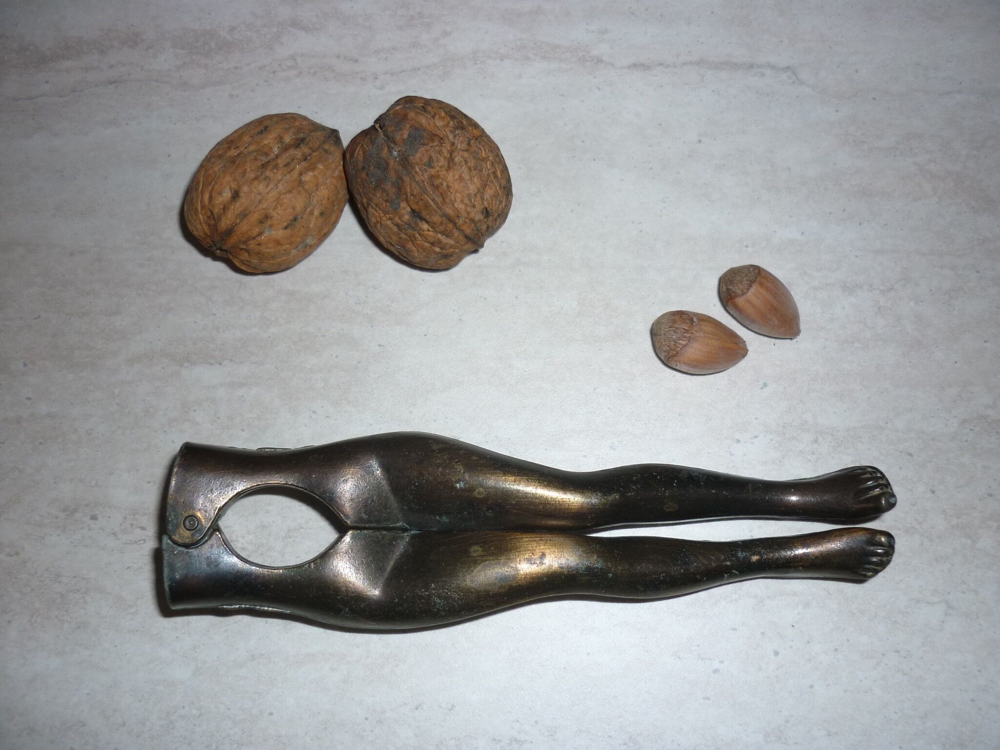 Nutcracker/hazelnut lower body female brass