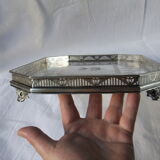 Serving tray punch goldsmith Martin Hall - Co silver metal eagle crown