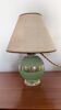 Green frosted glass table lamp