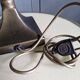 Old bronze lamp base, brown patina - Made in England