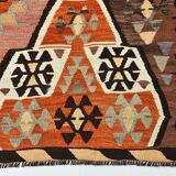 6x10 Grey & Pink Vintage Kilim Rug, Aesthetic Rug, Rugged Rug, 171x306Cm