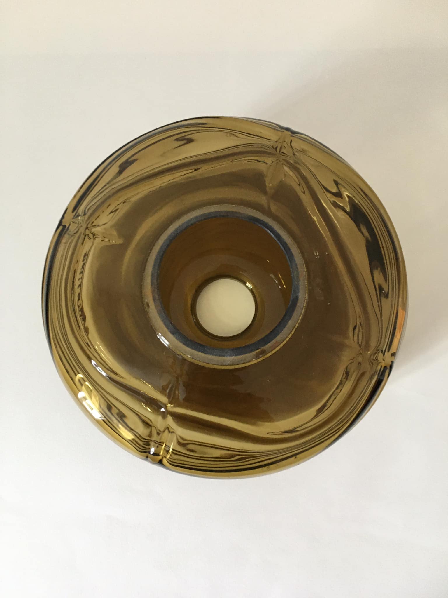 Amber thick glass globe