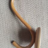 Curved wooden coat hook