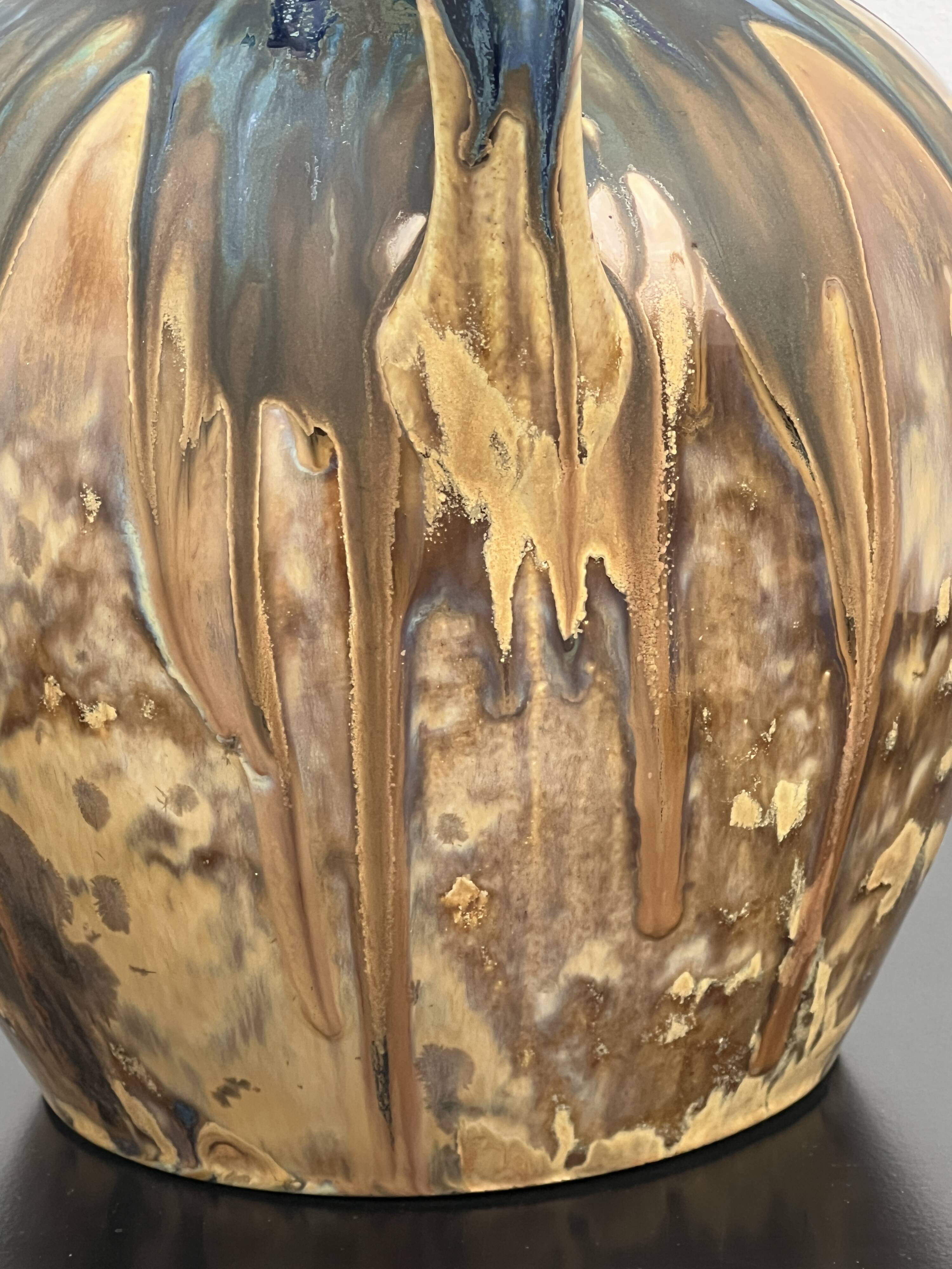 Vase by Gilbert Metenier art-deco ceramic stoneware