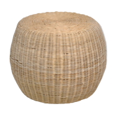 Rattan pouf 1970