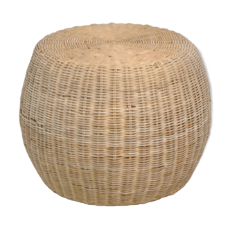 Rattan pouf 1970