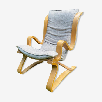 fauteuil en hêtre stratifié scandinave vers les années 1960