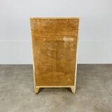 White wood convenient storage unit from the 1950s