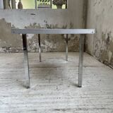 Table basse chrome et carrelage années 50