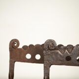 Hand-forged zoomorphic candle holders, Italy, 1950s, set of 2