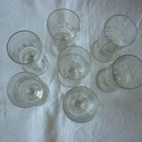 7 glasses a wine, port hilled so-called "mirabeau"