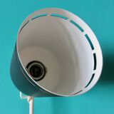 Pair of long white arm wall lights with black spot. "lita device"