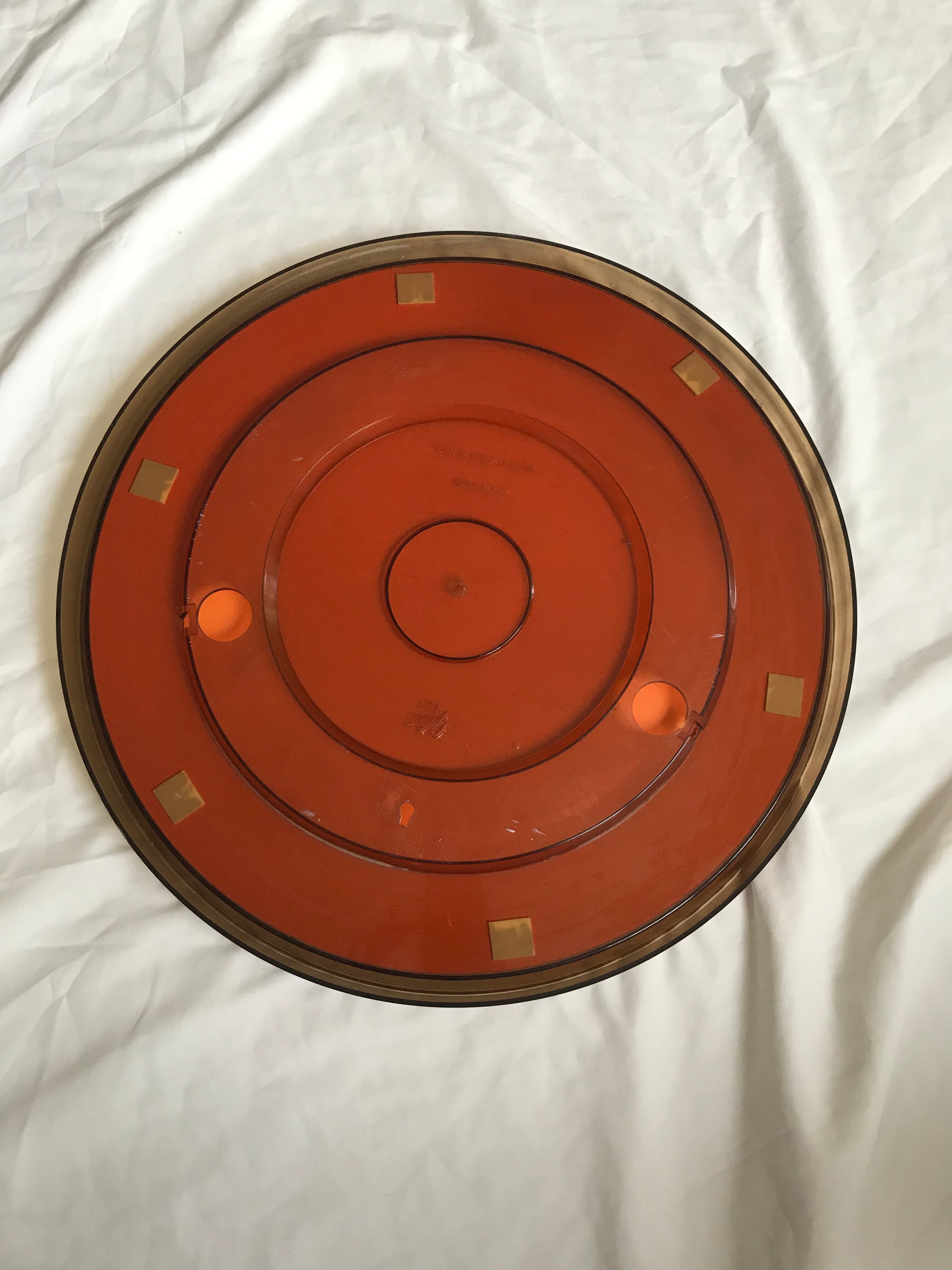 Round mirror in smoked plexiglas 50cm