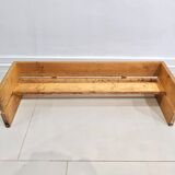 Banc en bois de pin de Charlotte Perriand pour Les Arcs