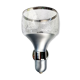 Wall light aluminum brushed with vintage glass globe