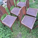Set of 6 art deco chairs.
