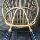 Vintage bamboo rattan shell armchair from the 60s
