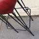 Tabouret de bar piètement Eiffel revêtement skaï 1960