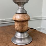 Art Nouveau lamp with engraved glass