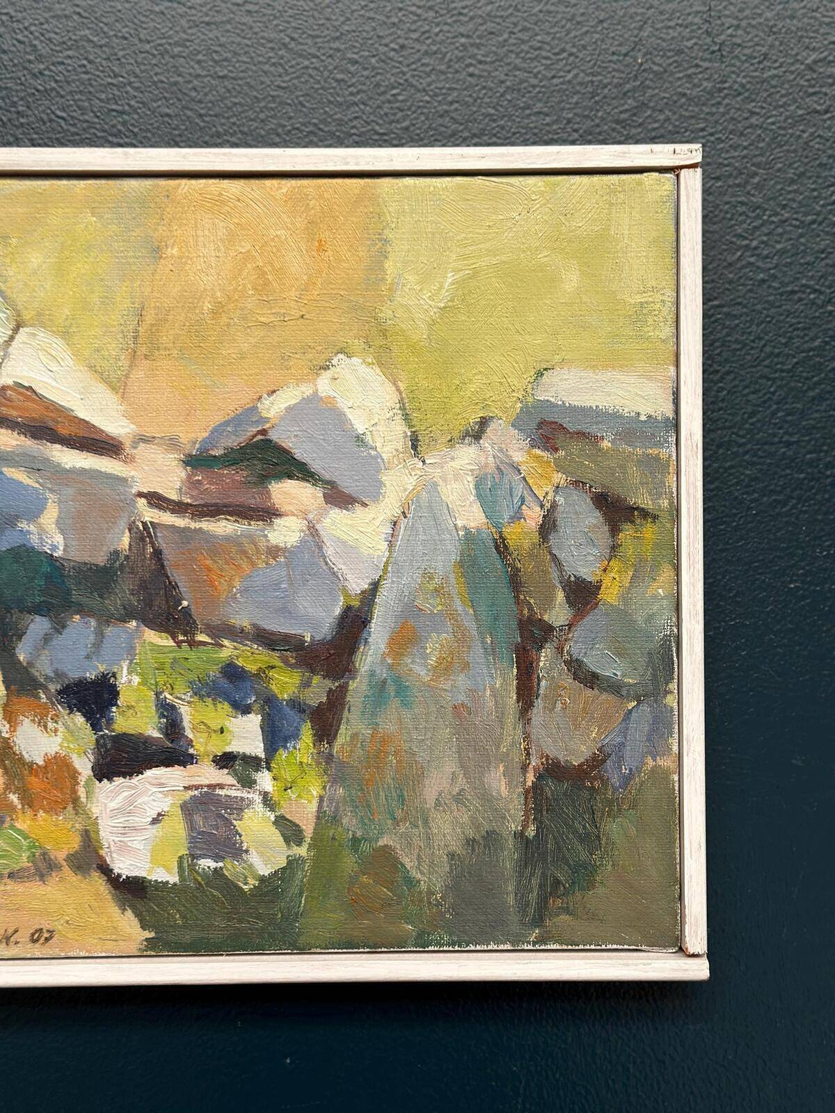 Original Swedish Oil On Canvas – “Stenmur På Alvaret” By Rolf Ingvar Karlsson – Signed – Vintage & Framed – 32 × 29 Cm (12.6" × 11.4")