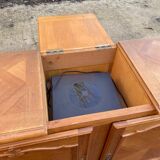 Louis XV buffet in solid wood from the 20th century with a turntable.