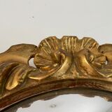 Witch mirror in gilded wood carved 1950 41cm