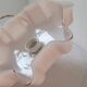 Suspension en opaline rose