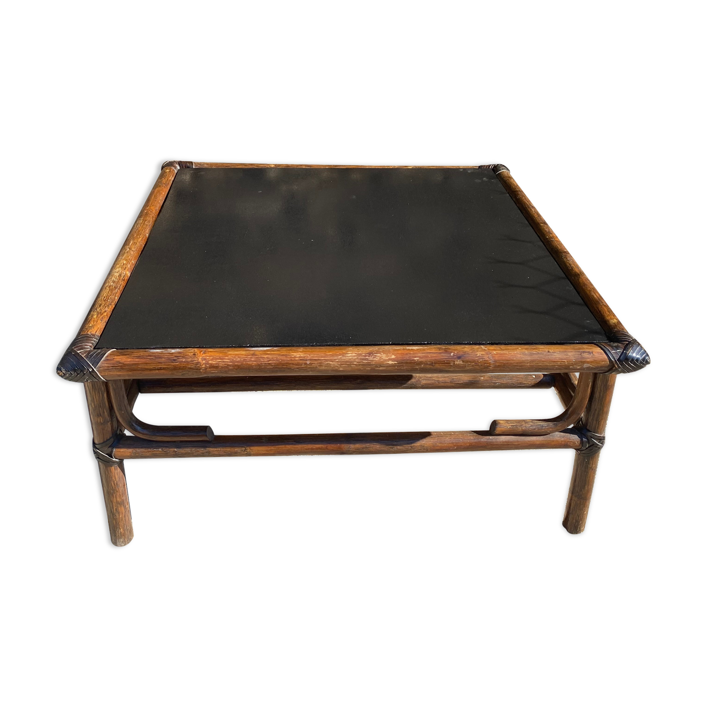 Vintage bamboo coffee table