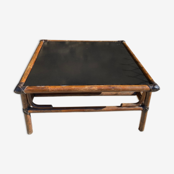 Table basse vintage en bambou