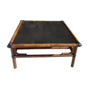 Table basse vintage en - bambou