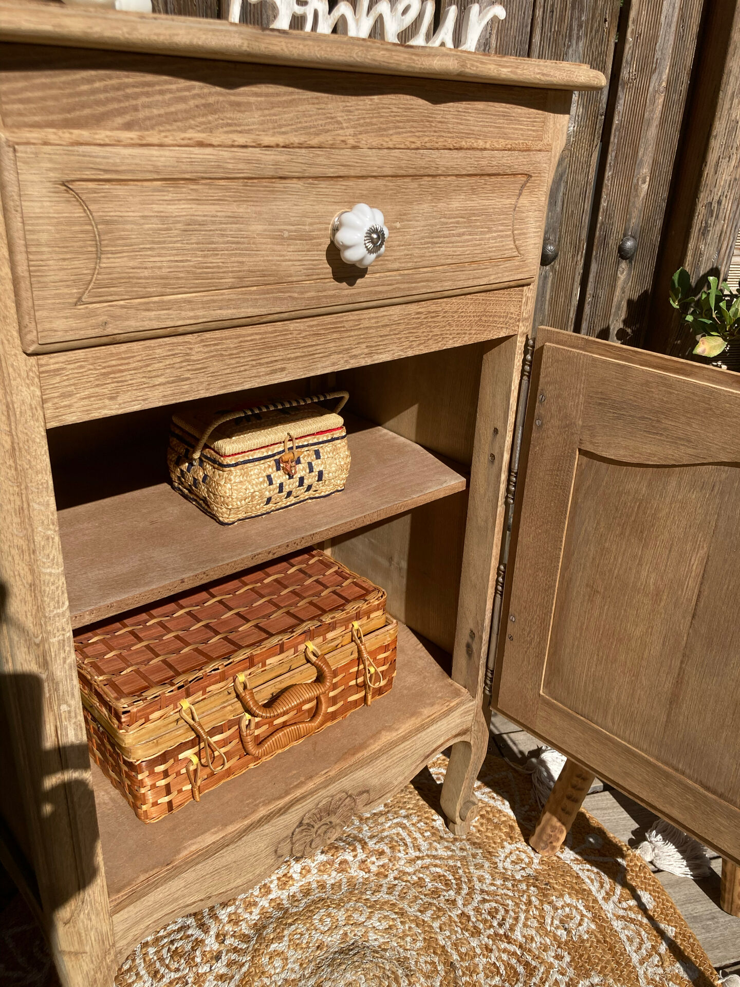 Superb rustic oak jam cupboard of top quality!!