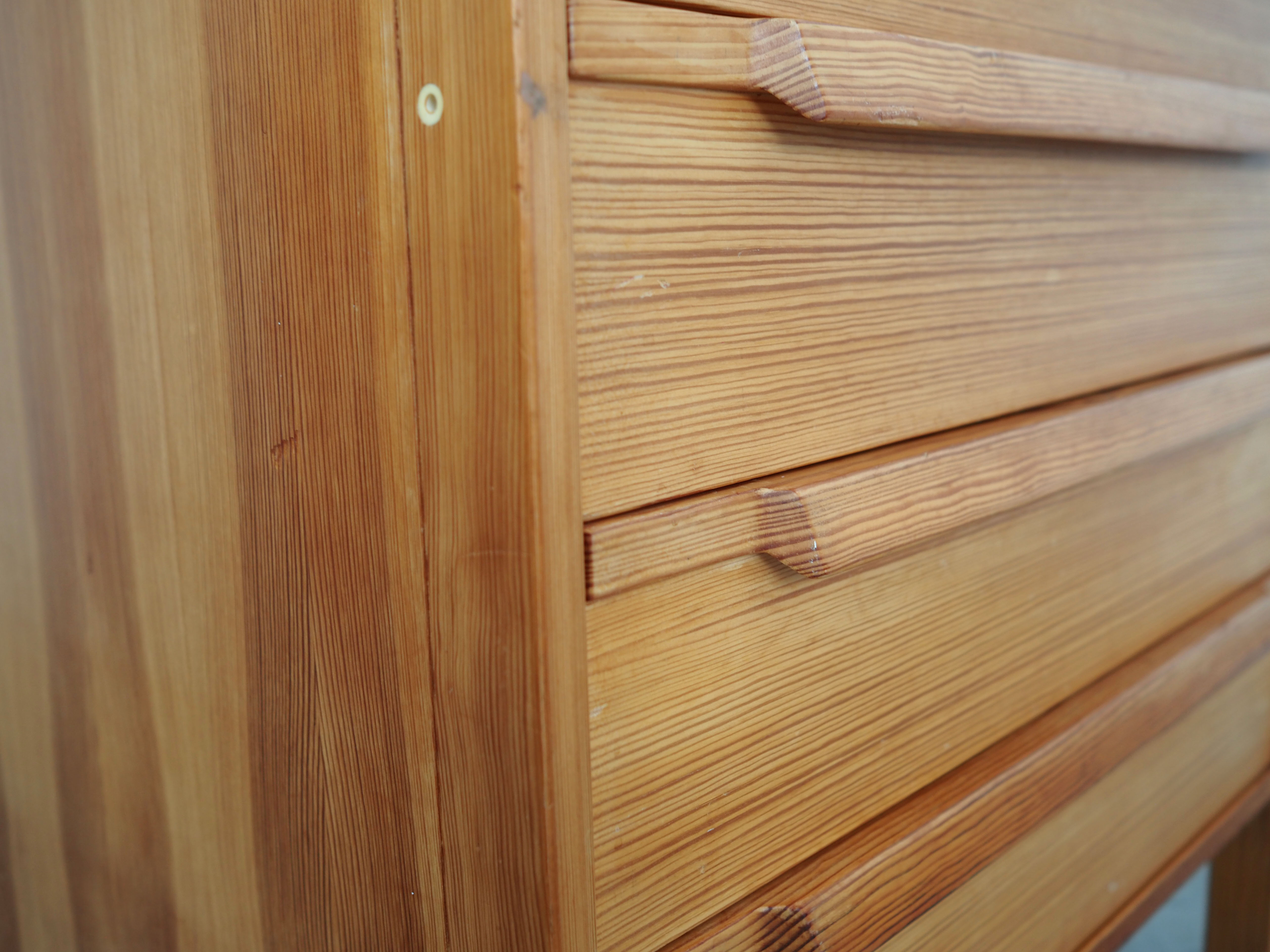 Pine chest of drawers, Swedish design, 70s, made in Sweden