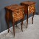 Pair of bedside tables in marquetry, Louis XV style – Mid 20th century